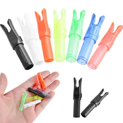 50x Archery Arrow Nocks Insert Plastic Tails ID6.2mm Arrow Shaft Hunting Target - Image 1 of 4
