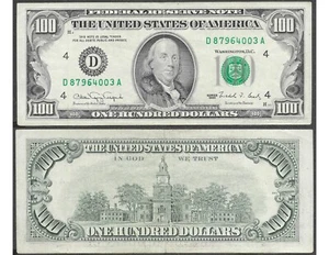Rare Vintage 1990 US $100 Dollar Bill (Cleveland Federal Reserve Banknote) - Picture 1 of 6