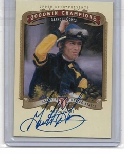 Garrett Gomez 2012 Upper Deck Goodwin Champions autógrafo automático en tarjeta - Imagen 1 de 2