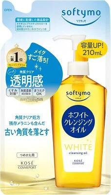 KOSE Softymo Makeup Remover White Cleansing Oil Refill 210ml 2024 update model - Image 1 of 4