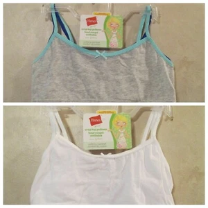 Girls Hanes Crop Top Pullover Cotton Spandex Training Bra~Size S M L XL~2 Bras - Picture 1 of 12