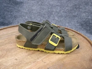 Birkenstock Nil Kids Vegan Green Desert Soil Vibrant Khaki Sandals Size 29 US 11 - Picture 1 of 9