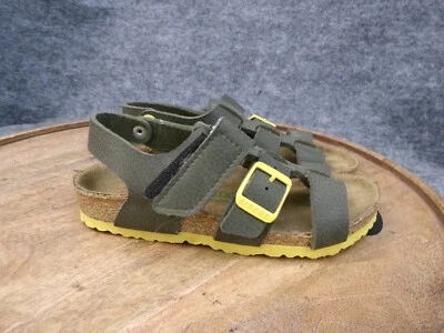 Birkenstock Nil Kids Vegan Green Desert Soil Vibrant Khaki Sandals Size 29 US 11 - Image 1 of 4