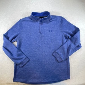 Under Armour Storm Quarter Zip Loose Coldgear Sweater Mens XL Blue Performance - Picture 1 of 6
