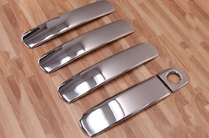 Juego de manijas de puerta de acero inoxidable cubiertas cromo para Audi A3 8P, A4 B6 B7, A6 C5 - Imagen 1 de 1