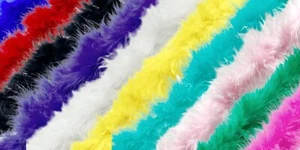 Marabou Feather Trim Soft Fluffy Fur Craft 40mm by the Metre Plain Colours - Picture 1 of 15
