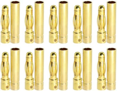 3mm Gold Bananenstecker für RC Lipo Batterien | 10 Stück, hochwertig - Bild 1 von 2