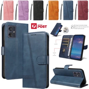 For Motorola Moto G84 G54 G24 G14 G04 E32 E22 PU Leather Wallet Case Stand Cover - Picture 1 of 87