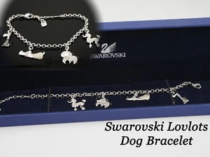 Beautiful MIB Swarovski Lovlots Gang of Dogs Sparkling Charm Bracelet 946780 - Picture 1 of 5