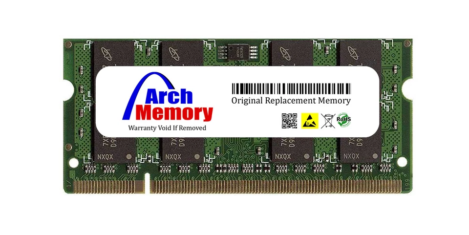 2GB SNPTX760C/2G 200-Pin PC2-6400 DDR2 SODIMM RAM Memory for Dell - Image 1 of 4