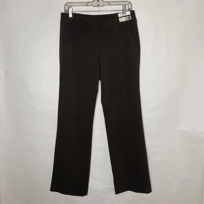 NY&Co Dress Pants Women 4 Ave Brown City Stretch 7th Avenue Pant Straight Leg - Image 1 of 4