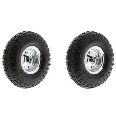 2 X 10  Pneumatic Sack Truck Trolley Wheel Barrow Tyre Tyres Wheels 4.10/3.5-4.0 • 15.95£