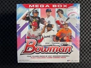 2021 Bowman Baseball Mega Box Factory Sealed  ( 2 Exclusive 5-card Chrome Packs) - Picture 1 of 3