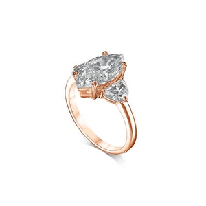 IGI Diamond Engagement Ring VVS2 F Marquise 2.70 Carat Lab-Created CVD Special - Picture 1 of 12