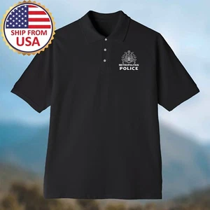 UK England London British Metropolitan Police Service Men's Black Size S to 3XL - Picture 1 of 2