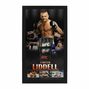 CHUCK LIDDELL PERSONALLY HAND SIGNED FRAMED UFC MMA GLOVE CONOR JONES ICEMAN GSP - Picture 1 of 1