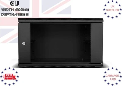 6U 19" 450MM Network Cabinet Data Comms Wall Rack for Patch Panel, Switch, PDU - Image 1 of 4