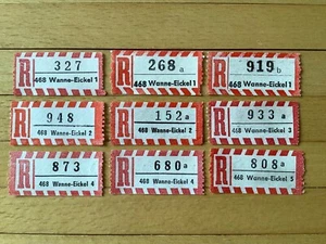 EINSCHREIBEZETTEL 468 Wanne-Eickel 1,2,3,4,5. - Bild 1 von 1