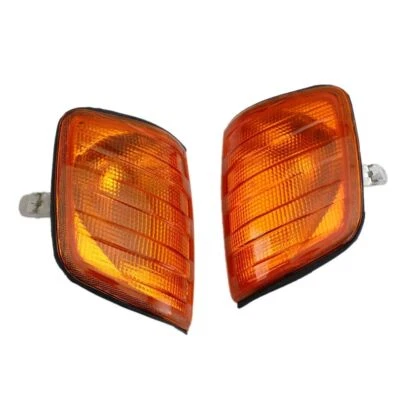 2pcs Amber Front Corner Signal Lights Lamps For Mercedes E-Class W124 1985-1995 - Image 1 of 4