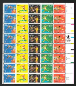 Summer Olympics - Sheet of 40 USPS 29 cent Stamps - Scott #2553-57 - Picture 1 of 1