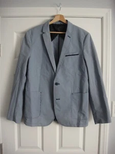 G2000 Man's Suit 52 US 42R Blue Striped Tailored Fit Center Vent - Picture 1 of 6