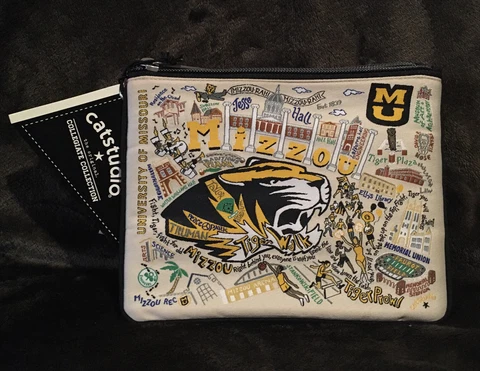 NWT CATSTUDIO COLLEGIATE COLLECTION ZIP POUCH MissouriMizzou Purse Clutch Cover
