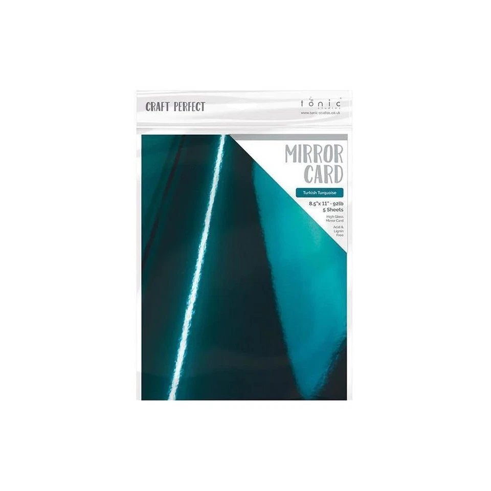 Craft Perfect Cardstock - Turkish Turquoise High Gloss Mirror    - Image 1 of 1