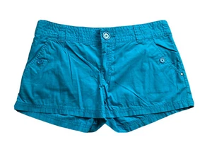 H&M Divided Women's Shorts Teal Blue Cotton Beach Shorts Summer - Picture 1 of 9