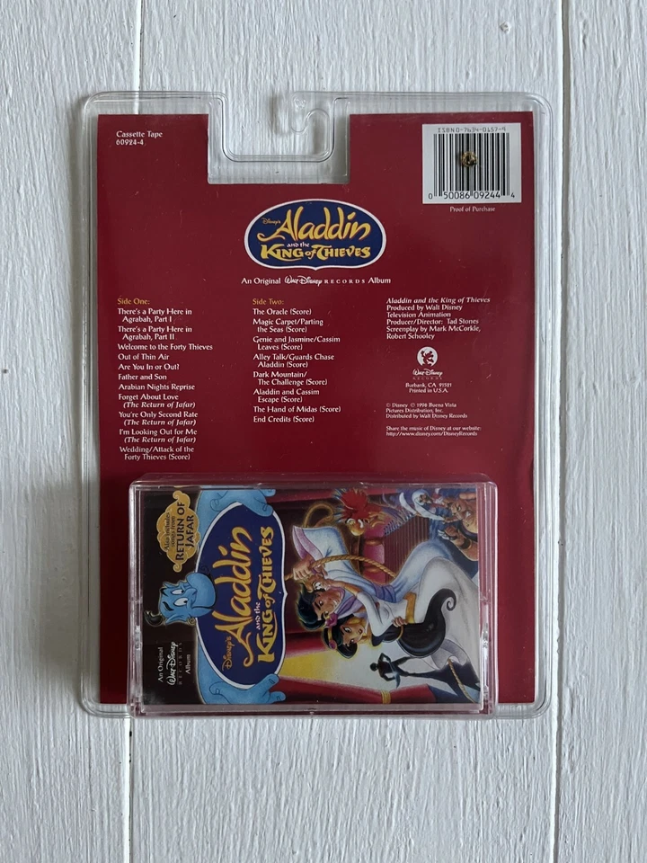 Aladdin: The King Of Thieves Musical Cassette Tape Disney - BRAND NEW ORIG PKG - Image 1 of 1