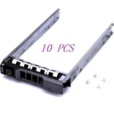 10X 2.5" SAS SATA Hard Drive Caddy Tray for Dell Poweredge R410 R510 R610 R710 - Image 1 of 4