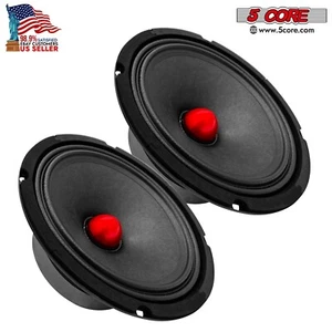 5Core 8" Subwoofer Speaker Pair 500W 8Ohm Replacement Deep Bass PA DJ Sub Woofer - Picture 1 of 11