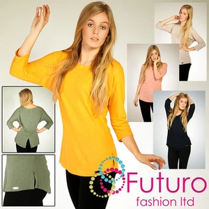 Winter Plain Jumper with Glitter on the Back Blouse Tunic Size 8-12 FT1042 - Picture 1 of 11