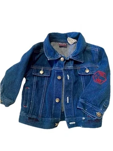 Kleinkinder Jeansjacke Tool Time Vintage 90er Jahre mit Sesam St Figuren auf dem Rücken - Bild 1 von 2