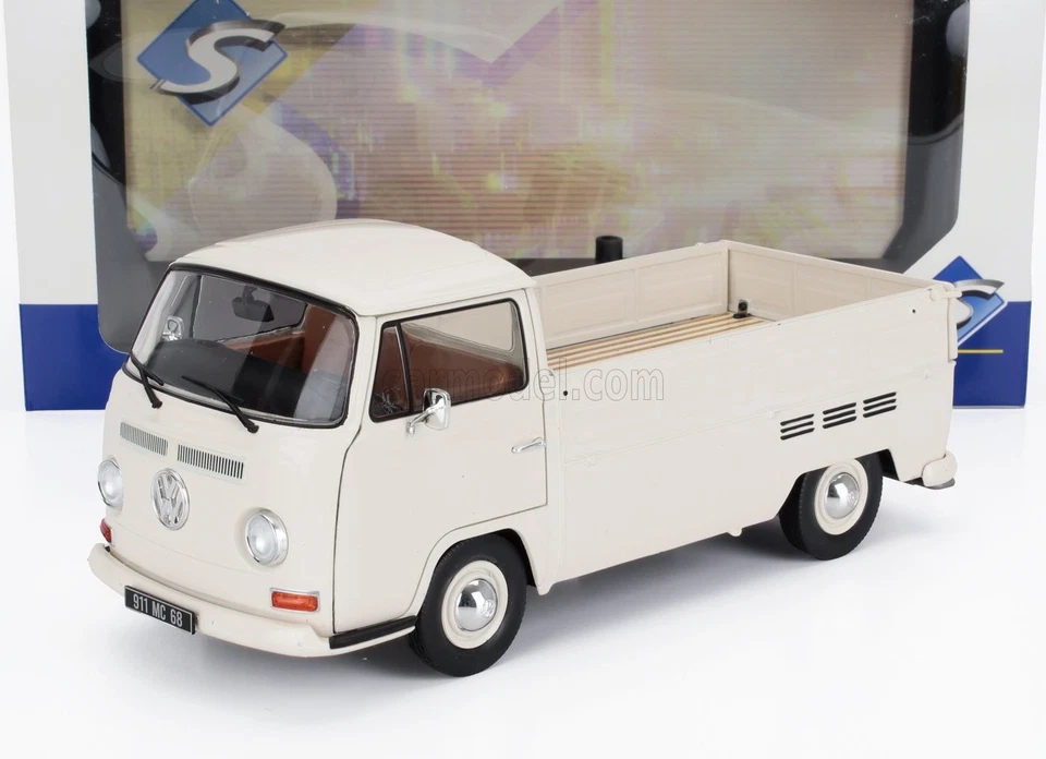 Volkswagen VW T2 Pick Up Modellino Bianco 1 18 Solido S1809404