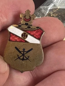 Spilla crest militare WWII DUI esercito 21° ingegnere perno a vite (G2025G) - Foto 1 di 2