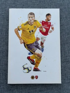 DIOGO JOTA WOLVERHAMPTON WANDERERS V ARSENAL 2019 PROGRAMME LIVERPOOL - Picture 1 of 4