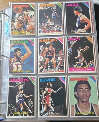 Juego completo de baloncesto Topps 1975 de alta calidad 1-330 ¡ex/nm nítido! ¡LIMPIO! ¡CARGADO! Foto 1 de 4