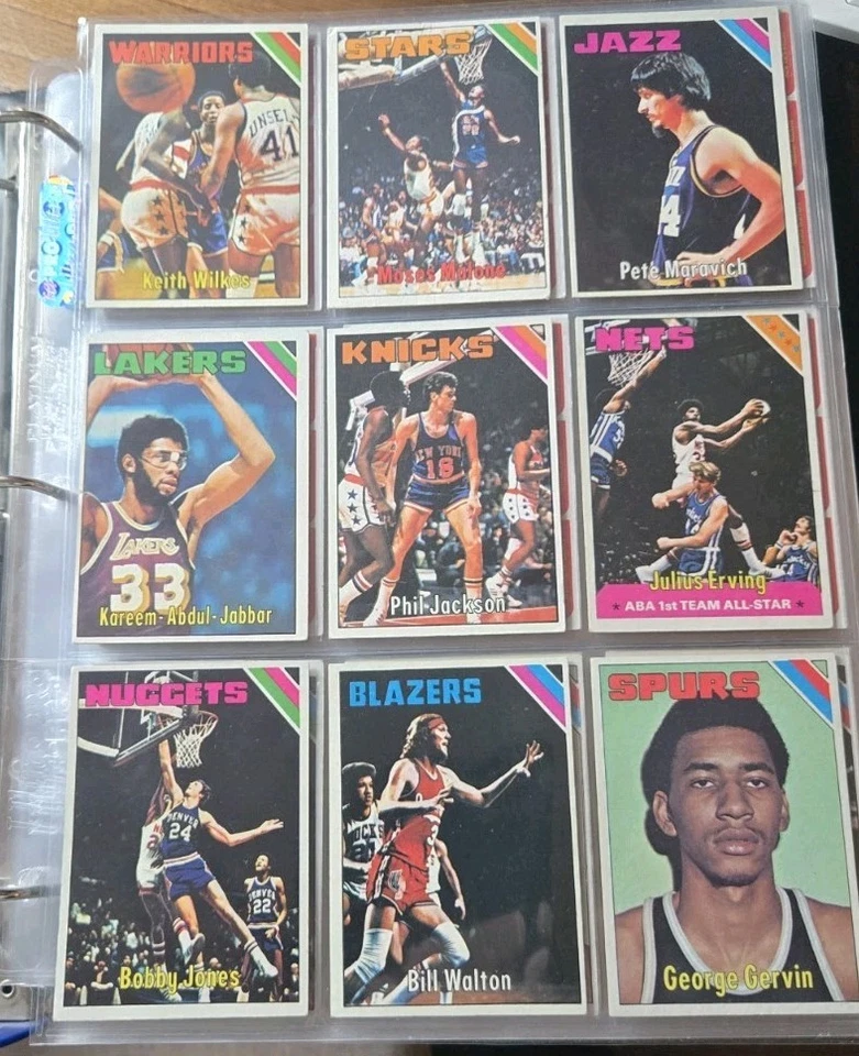 Juego completo de baloncesto Topps 1975 de alta calidad 1-330 ¡ex/nm nítido! ¡LIMPIO! ¡CARGADO! Foto 1 de 4