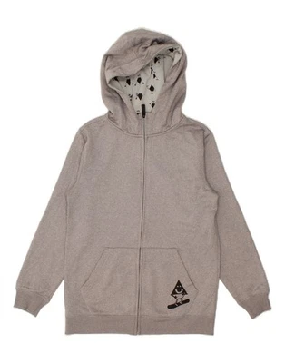 VOLCOM Girls Zip Hoodie Sweater 9-10 Years Medium Grey Polyester AV04 - Image 1 of 3