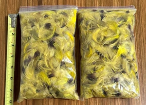 2 Bulk Packs Loose Duck Feathers, Dyed Gold, Fly Tying, NR - Picture 1 of 1