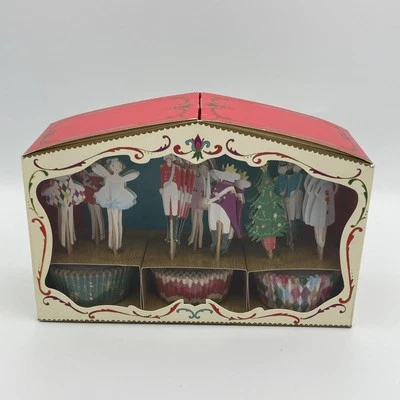 MERI MERI Nutcracker Ballet Christmas 36 Cupcake Cups & 36 Toppers NIB New 2012 - Image 1 of 4