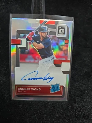 2022 Donruss Optic  Rated Rookie Signatures Silver Connor Wong  Auto RC Redsox - Image 1 of 2