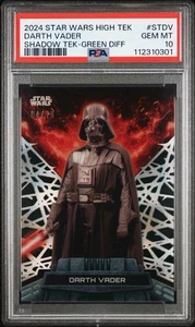 2024 Star Wars High Tek Darth Vader Shadow Tek Green Diffractor /10 PSA 10 - Picture 1 of 2