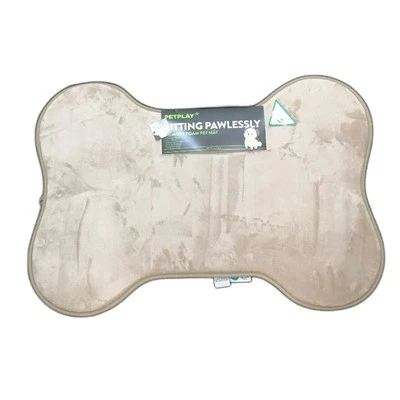 NEW Petplay Sitting Pawlessly Non Slip Washable Memory Foam Pet Mat Beige - image 1 of 4