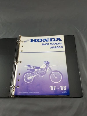 81-83 XR200R HONDA SHOP SERVICE MANUAL + 1982 1983 Addendums - Image 1 of 4