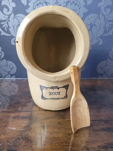 Vintage Moira Pottery Large Handmade Stoneware Salt Pig 19cm Farmhouse Kitchen - Foto 1 di 9