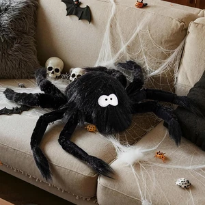 Almohada de felpa suave decorativa con forma de araña de Halloween, linda almohada de felpa - Imagen 1 de 11