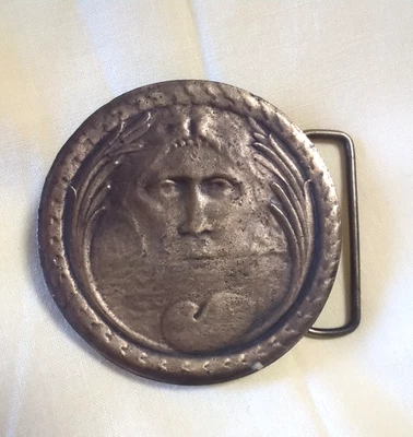 Vintage Aeolus “the keeper of the winds” Napoleon Empereur Brass Belt Buckle GUC - Image 1 of 4