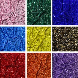 Luxurious Sequins On Velvet Fabric 55" Wide Special Occasion Outfits Decoration - Picture 1 of 31