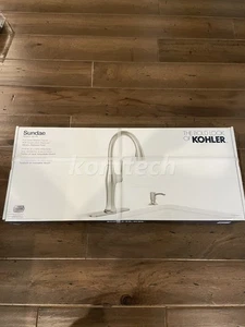 Kohler Sundae R29475-SD-VS Pull Down Kitchen Faucet w/soap Vibrant Stainless - Picture 1 of 4